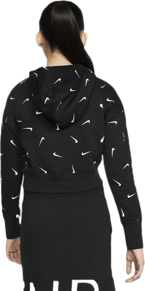 Swooshfetti Crop Hoodie Jr White/Black - Bild 2