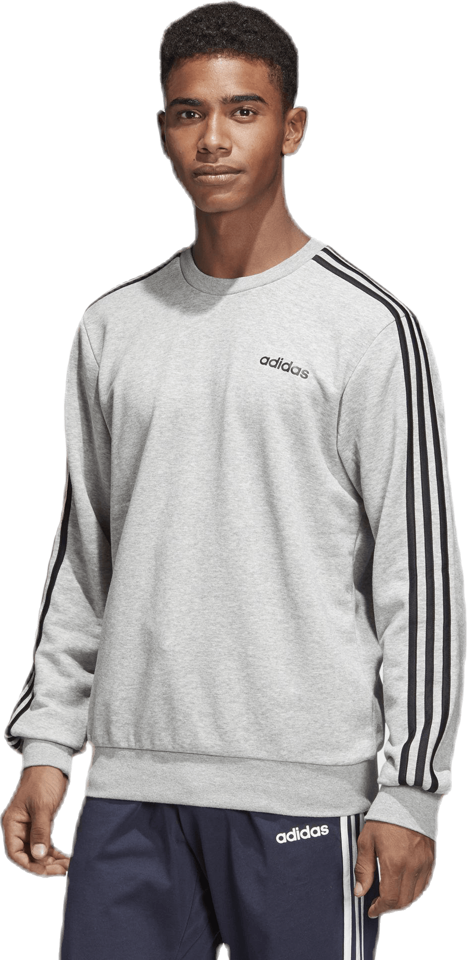 Essential 3S Crew Grey, Male, Bekleidung, Hemden, Grau, L