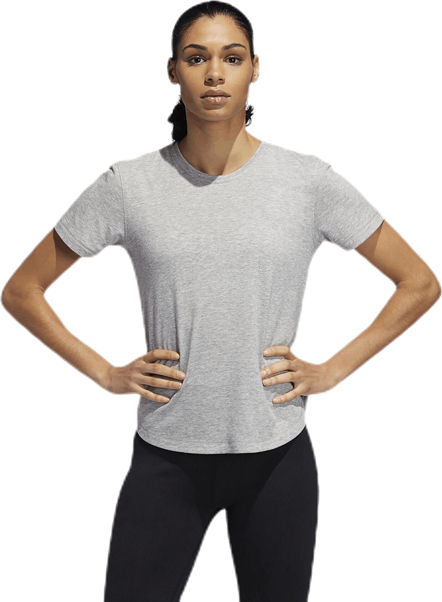 Adapt Length Tee Grey, Female, Apparels, T-shirt, Workout, Grey, L