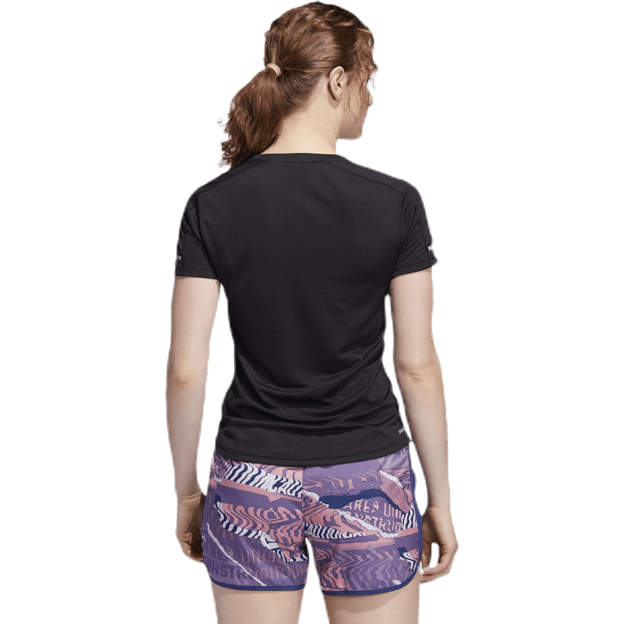 Adidas Run 3 Stripes Tee Women Black - Bild 3