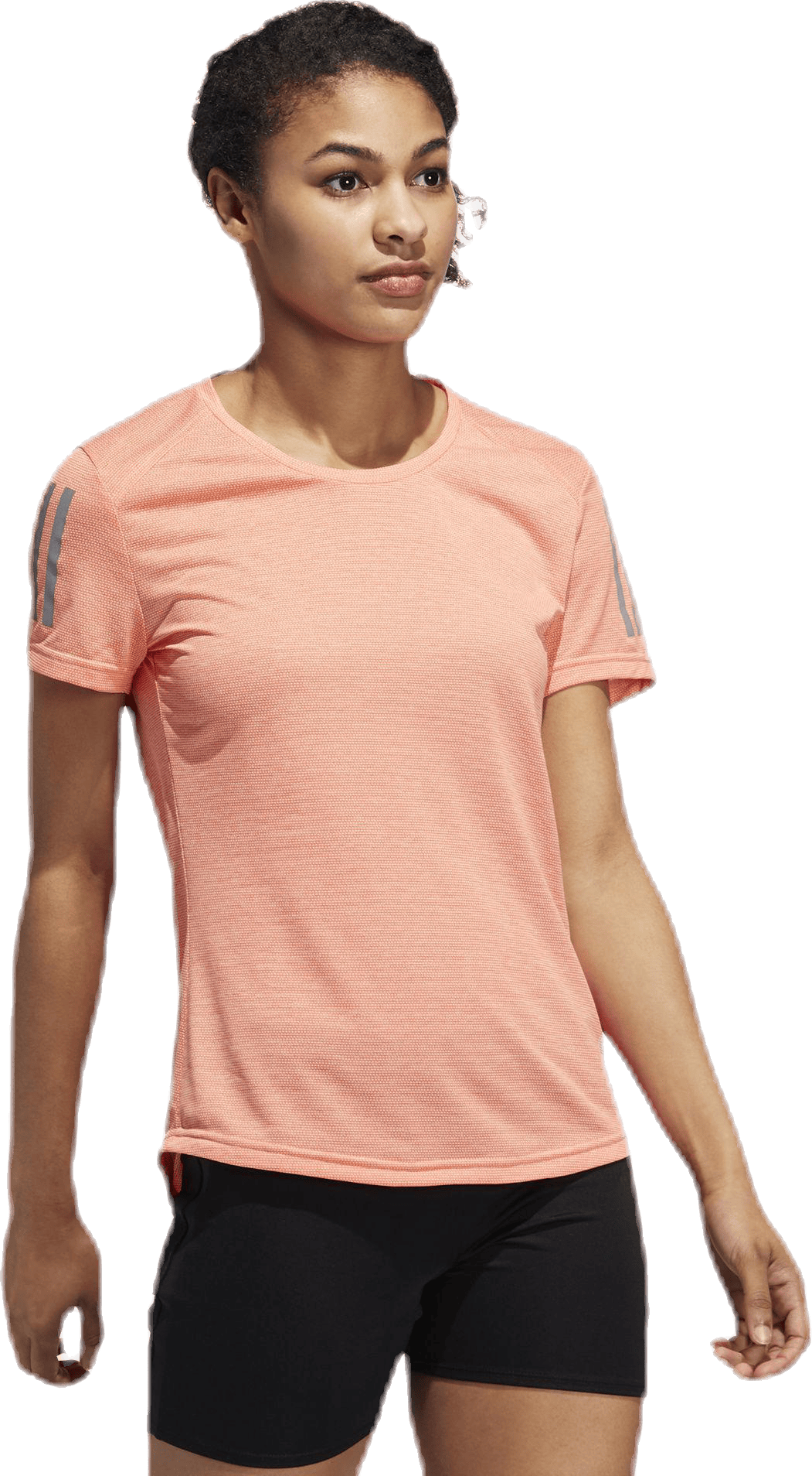 Own the Run Tee Orange/Pink, Female, Odevy, Tričko, Beží, Ružová, M