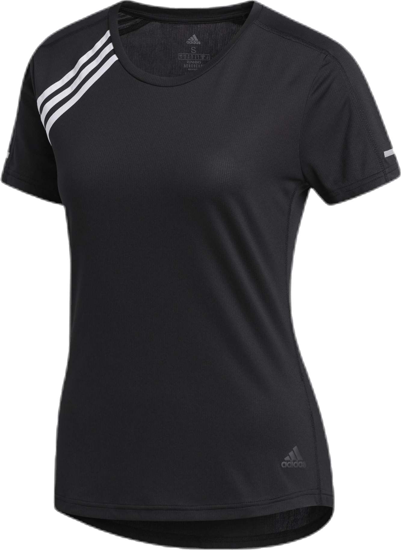 Adidas Run 3 Stripes Tee Women Black - Bild 4