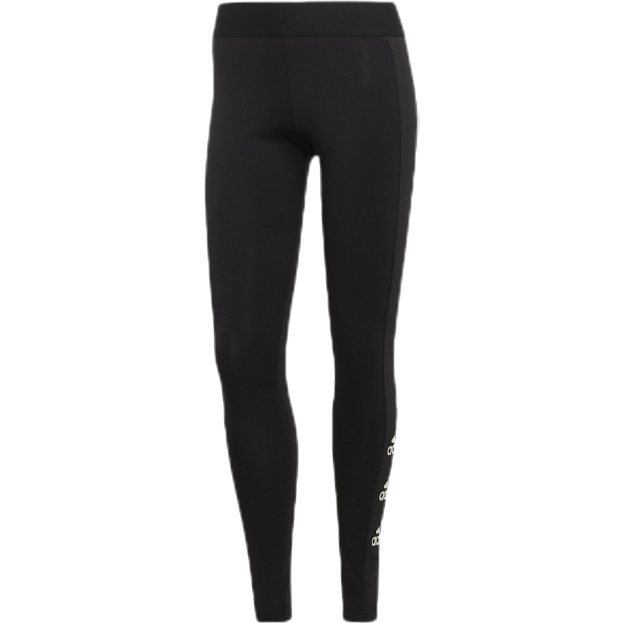 W Stacked Logo Cotton Tights Black / White - Bild 4