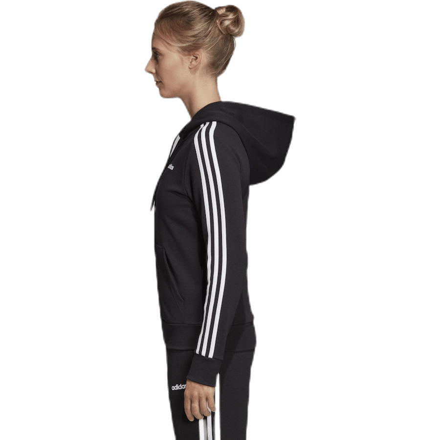 Essentials 3S Full Zip Hoodie Black / White - Bild 4