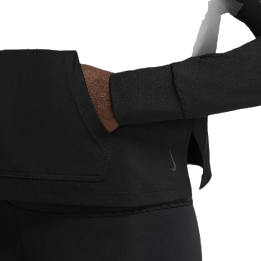 Yoga Jersey Crop Hoodie Black - Bild 4