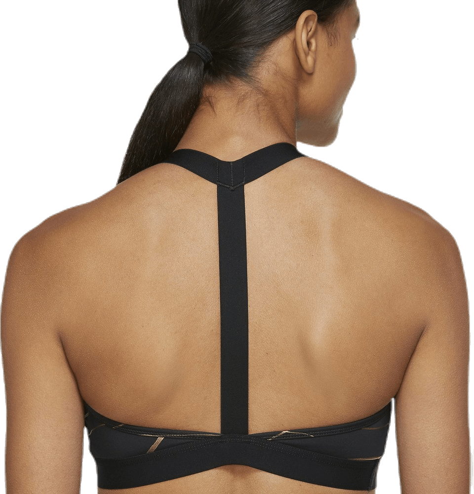 Swoosh Icon Clash Bra Black/Gold, Female, Kleding, Sport bh, Rennen, Zwart, XL