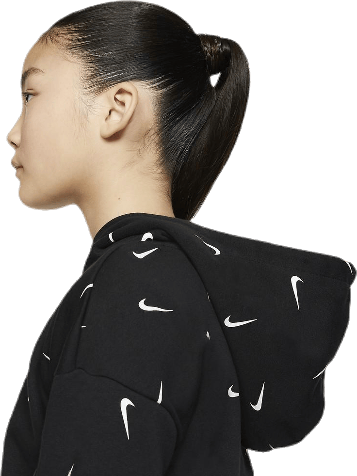 Swooshfetti Crop Hoodie Jr White/Black - Bild 4