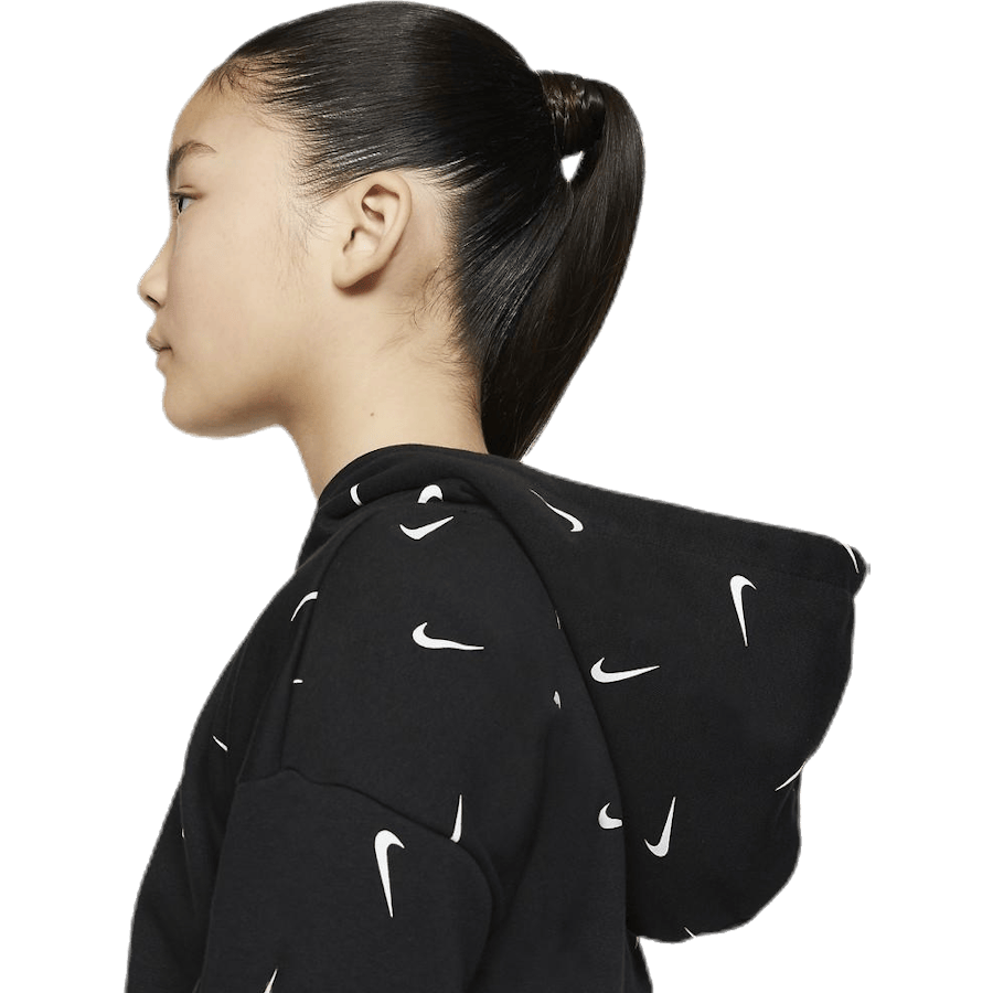 Swooshfetti Crop Hoodie Jr White/Black - Bild 4