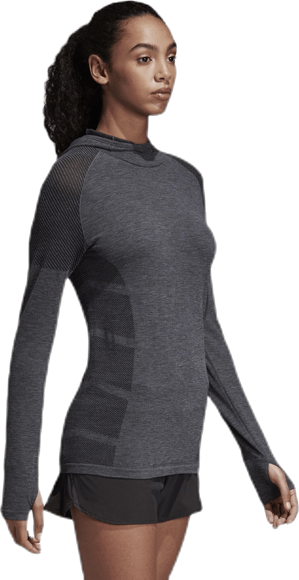Ultra Hoodie W Black, Female, Apparels, Shirts, Running, Grey, L
