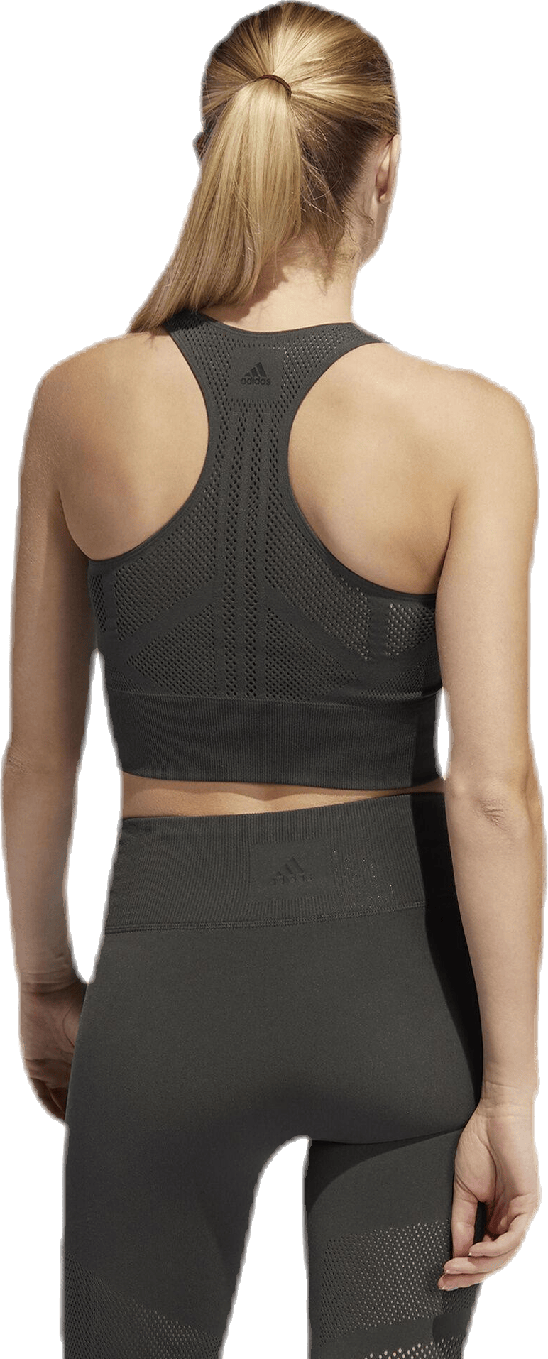 Prime Knit Crop Green, Female, Apparels, Tops, Workout, Black, L