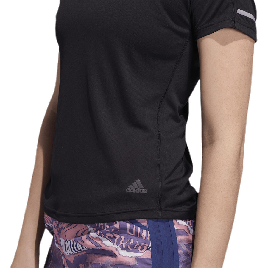 Adidas Run 3 Stripes Tee Women Black - Bild 6