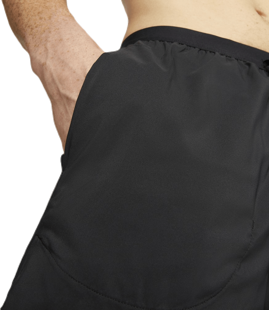 Flex Stride 7" Brief Short Black/Silver, Male, Apparels, Shorts, Running, Black, L