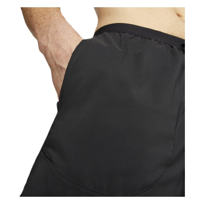 Flex Stride 7" Brief Short Black/Silver, Male, Apparels, Shorts, Running, Black, L