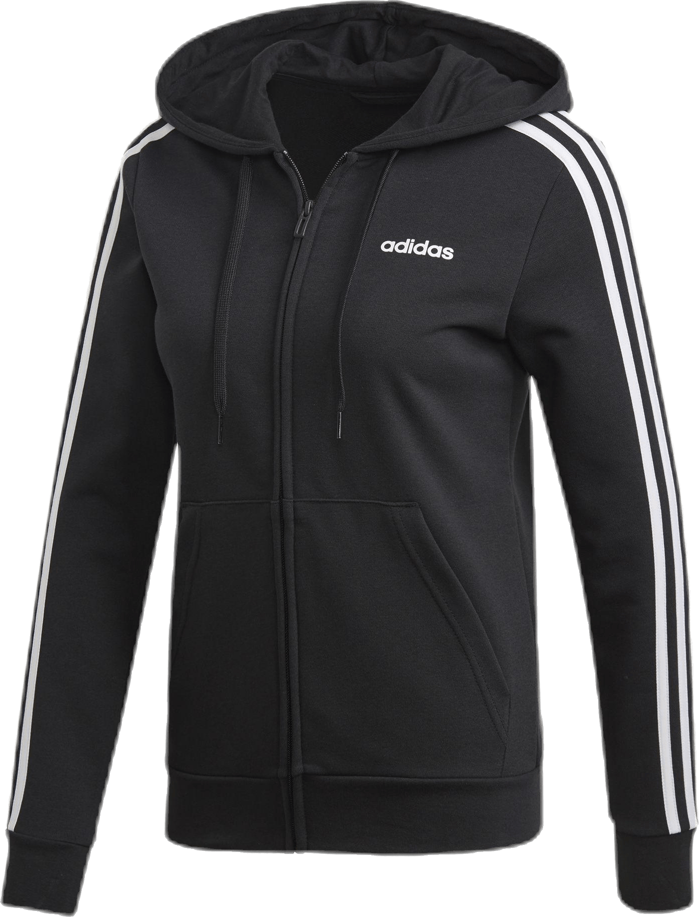 Essentials 3S Full Zip Hoodie Black / White - Bild 7