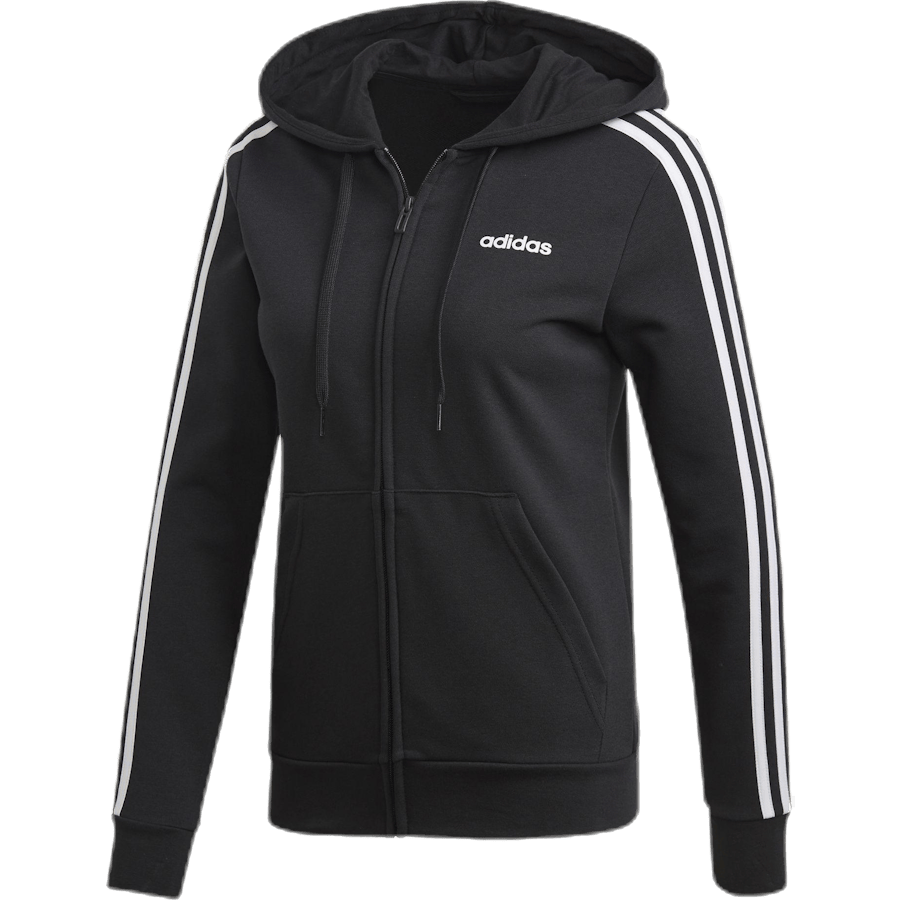 Essentials 3S Full Zip Hoodie Black / White - Bild 7