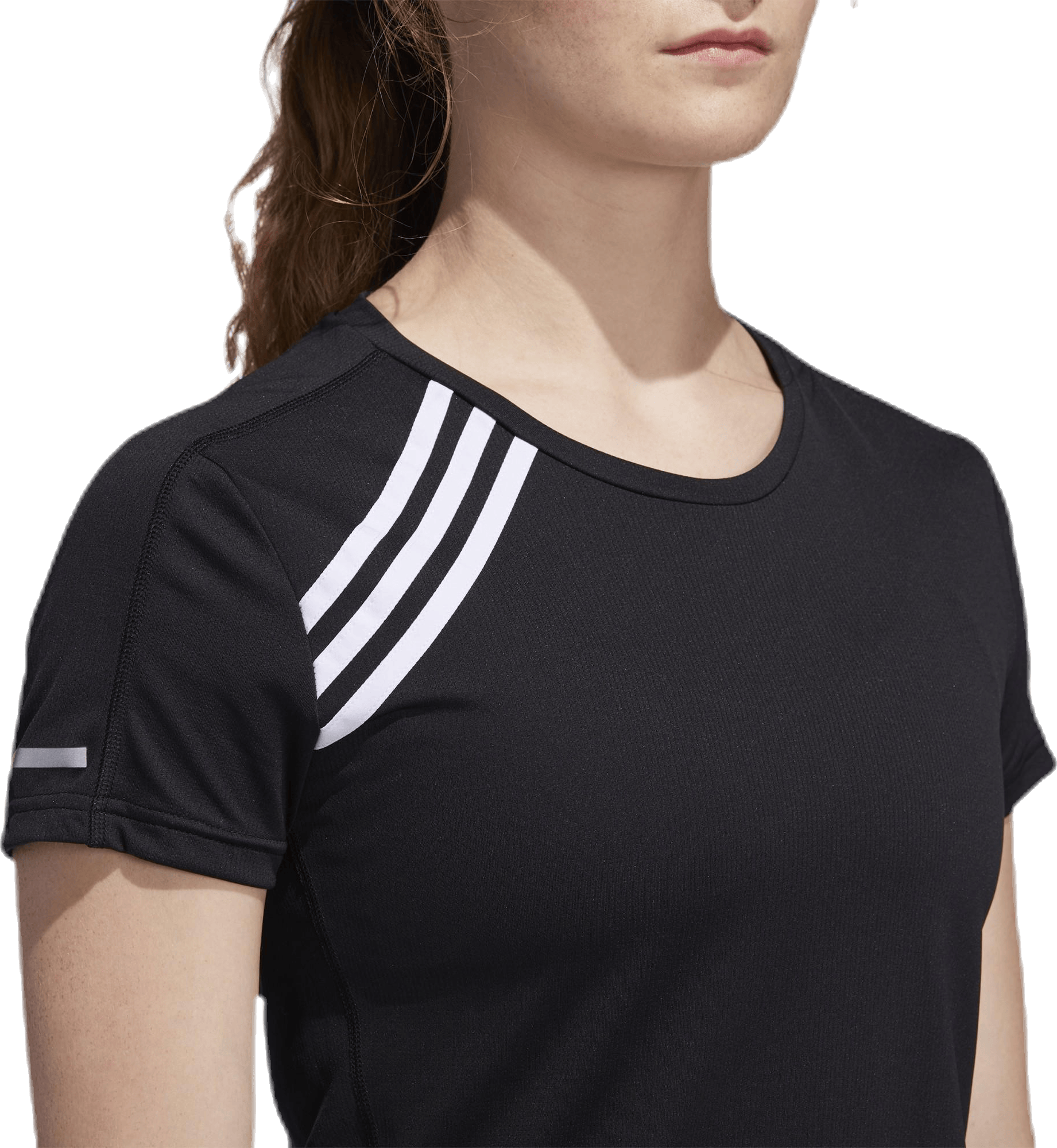 Adidas Run 3 Stripes Tee Women Black - Bild 7