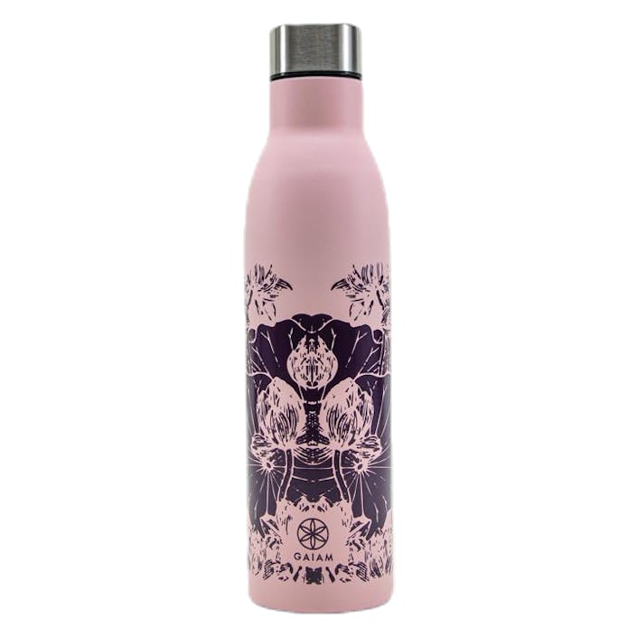 Easy Grip Water Bottle Floral Pink/Purple, Unisex, Equipment, bottles & flasks, Pink/Purple, ONESIZE