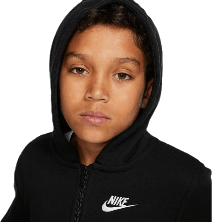 Sportswear Club Big Kids' Full-Zip Hoodie BLACK/BLACK/WHITE - Bild 3