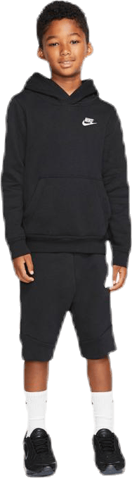 Sportswear Club Big Kids' Pullover Hoodie BLACK/WHITE - Bild 5