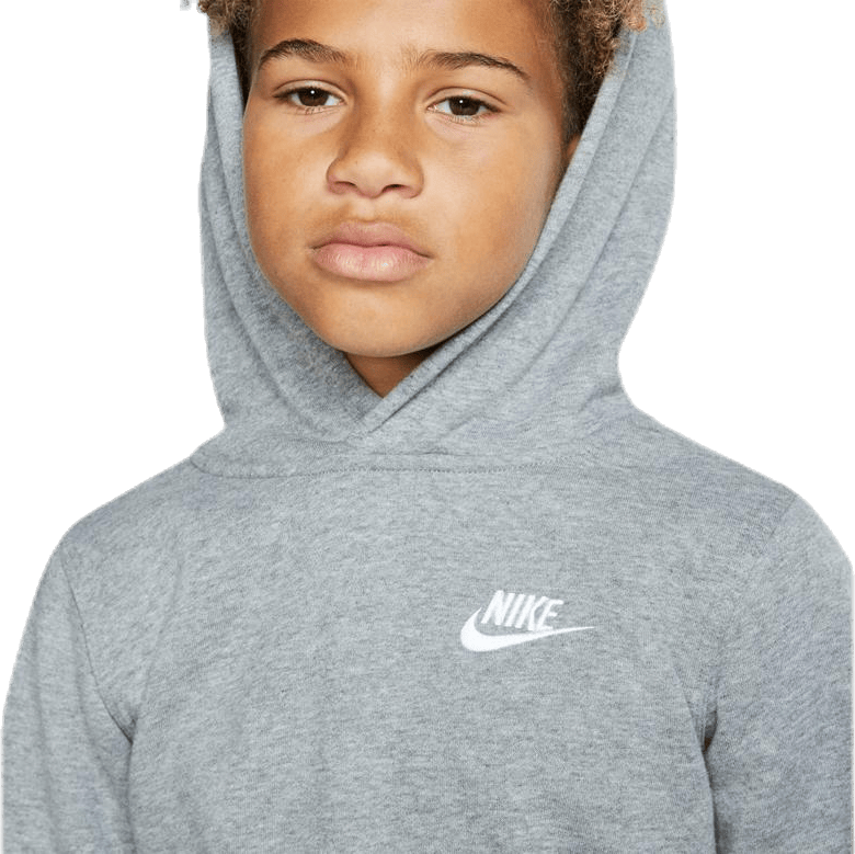 Sportswear Club Big Kids' Pullover Hoodie CARBON HEATHER/WHITE - Bild 3