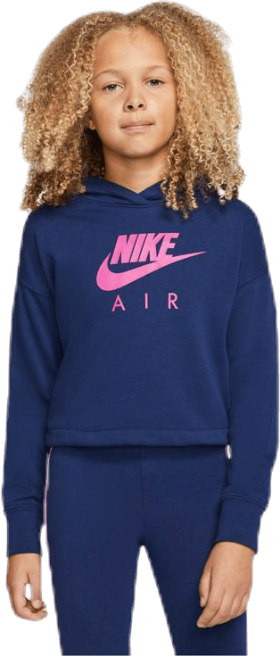Air Crop Hoodie Junior Blue/Pink, Unisex, Vaatteet, Paidat, Sininen, XL