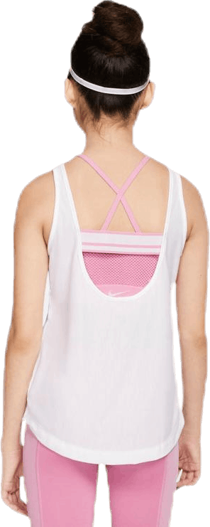 Extra Long Tank Jr Pink/White, Unisex, Apparels, Tops, Workout, Multi color, XL