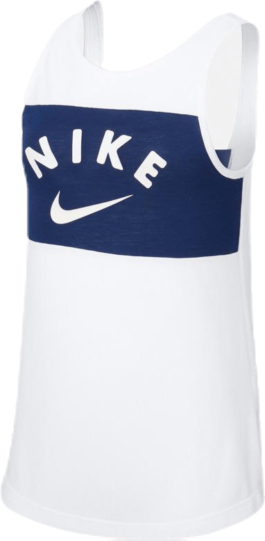 Extra Long Tank Jr Blue/White