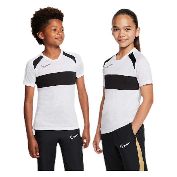 Dri-FIT Academy Summer Artist SS Junior White/Black, Unisex, Odzież, Podkoszulek, Piłka nożna, Wielokolorowy, XS
