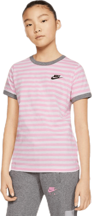 Stripe Ringer Jr Pink
