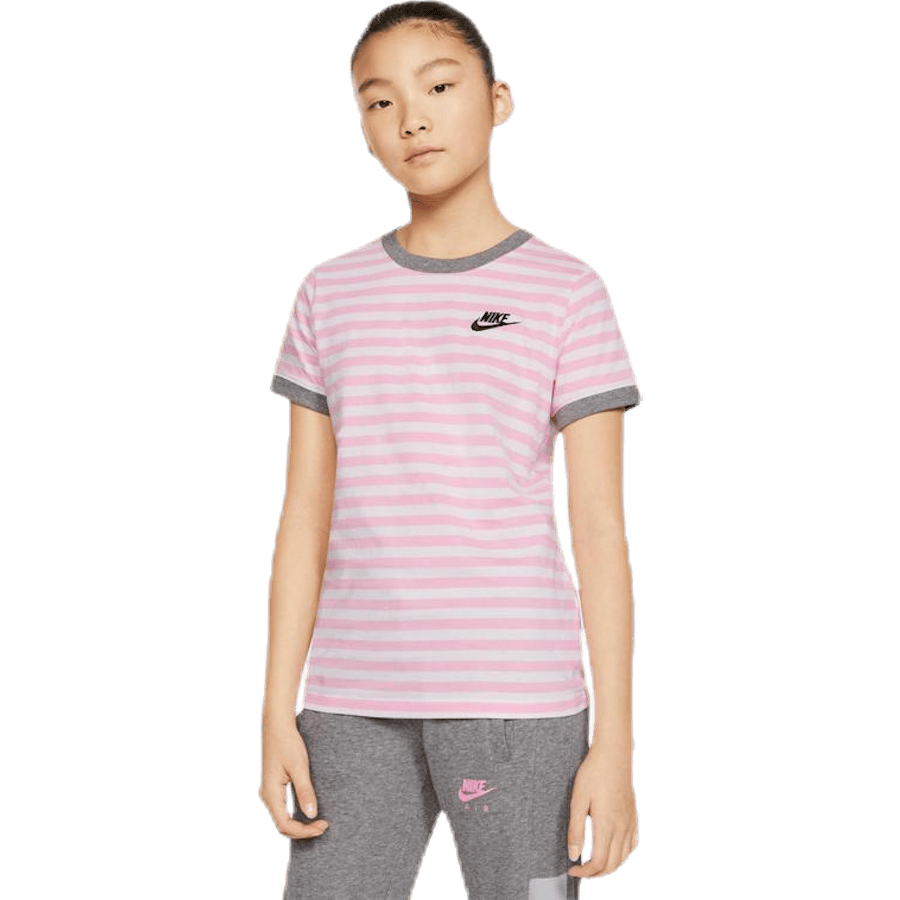 Stripe Ringer Jr Pink