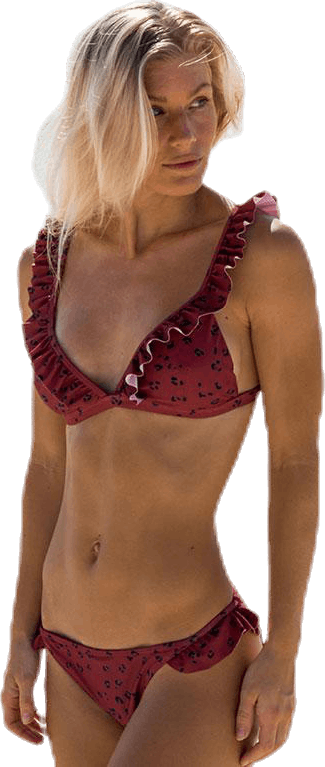 Wikolia Frill Top Patterned/Red, Female, Apparels, Swimwear, Swimming, Patterned/Red, M