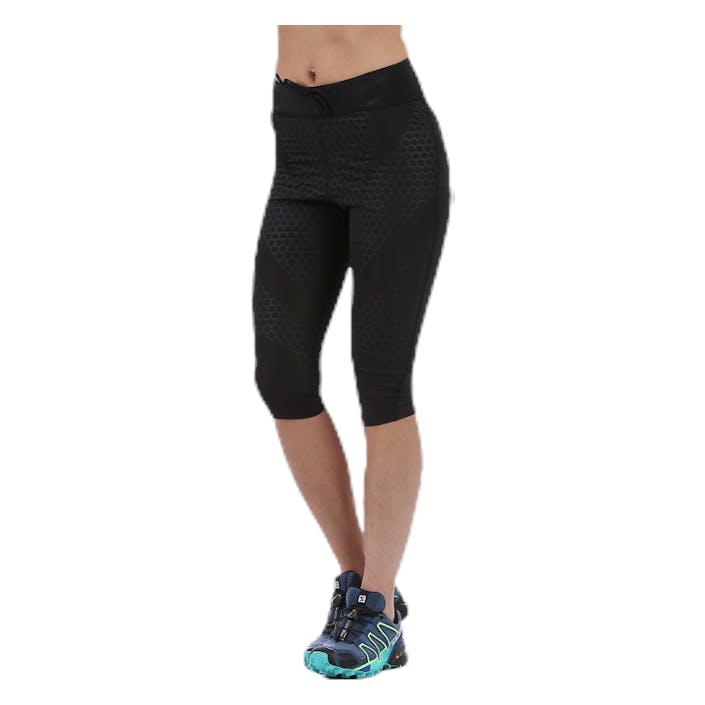 Exo 3/4 Tight W Black, Female, Apparels, Leggings, Running, Black, L