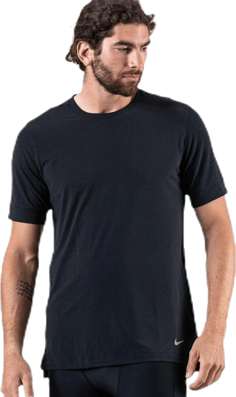 Dry Top SS Transcend Black/Grey, Male, Apparels, T-shirt, Yoga, Black, XL
