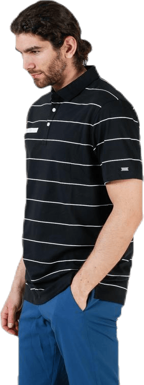 Player Striped Polo White/Black - Bild 2