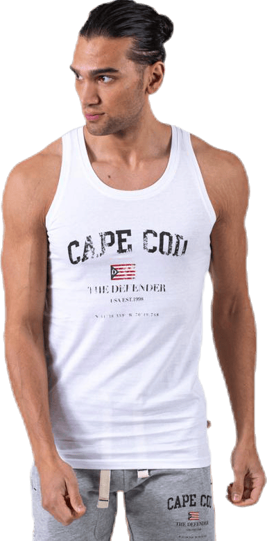 Franco Tank Top White, Male, Apparels, Tops, White, L