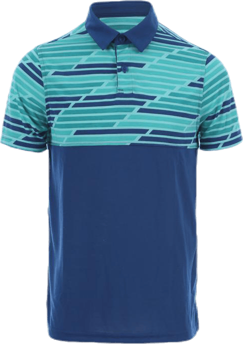 Threadborne Blocked Polo Blue/Patterned