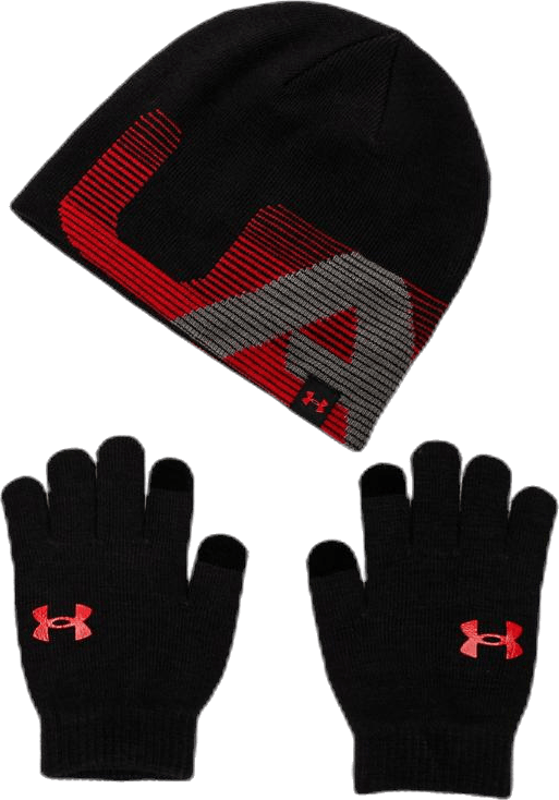 Beanie/Glove Combo Junior Black, Unisex, Apparels, hats & caps, Black, ONESIZE