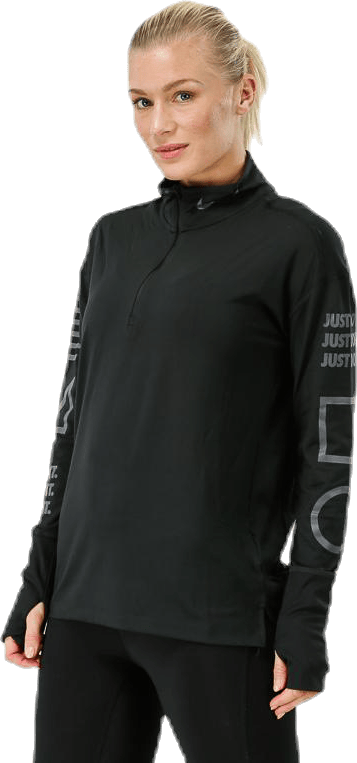 Halfzip Flash Top Black/Grey