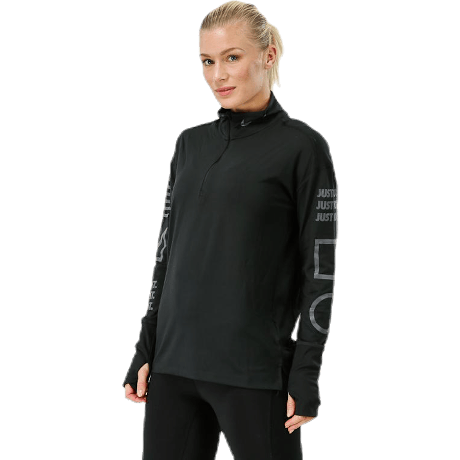 Halfzip Flash Top Black/Grey