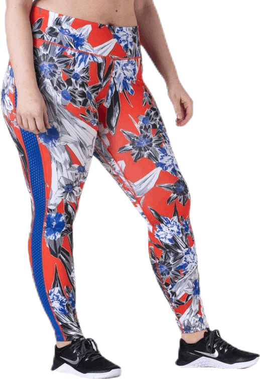 All-In Tight Plus Hyp Femme Orange/Black, Female, Kläder, Tights, Träning, Flerfärgad, XXXL