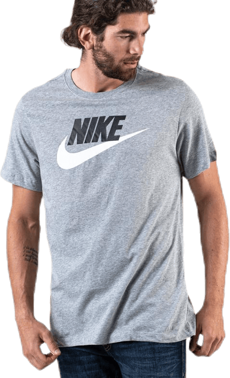Sportswear Men's T-Shirt DK GREY HEATHER/BLACK/WHITE, Male, Odzież, Podkoszulek, Szary, XXL