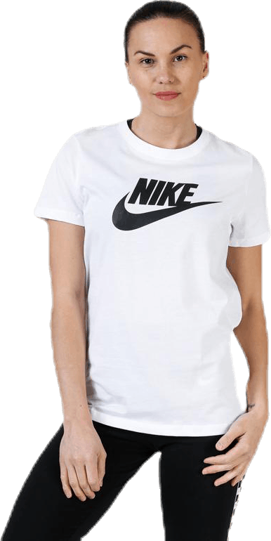 Essential Icon Futura Tee White/Black, Female, Klær, T skjorte, Hvit, M