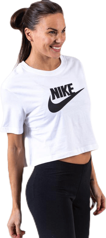 Essential Icon Crop Futura Tee White/Black - Bild 2