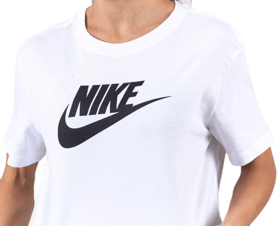 Essential Icon Crop Futura Tee White/Black - Bild 7