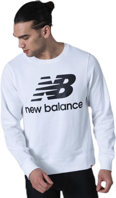 Essentials Stacked Logo Crew White/Black - Bild 4