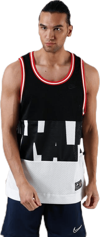 Air Mesh Tank White/Black, Male, Kläder, Tops, Svart, M