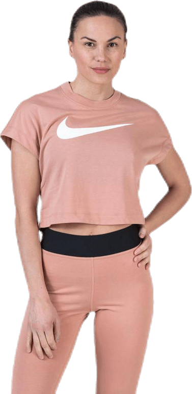 Swoosh SS Crop Top Red, Female, Apparels, Tops, Pink, L