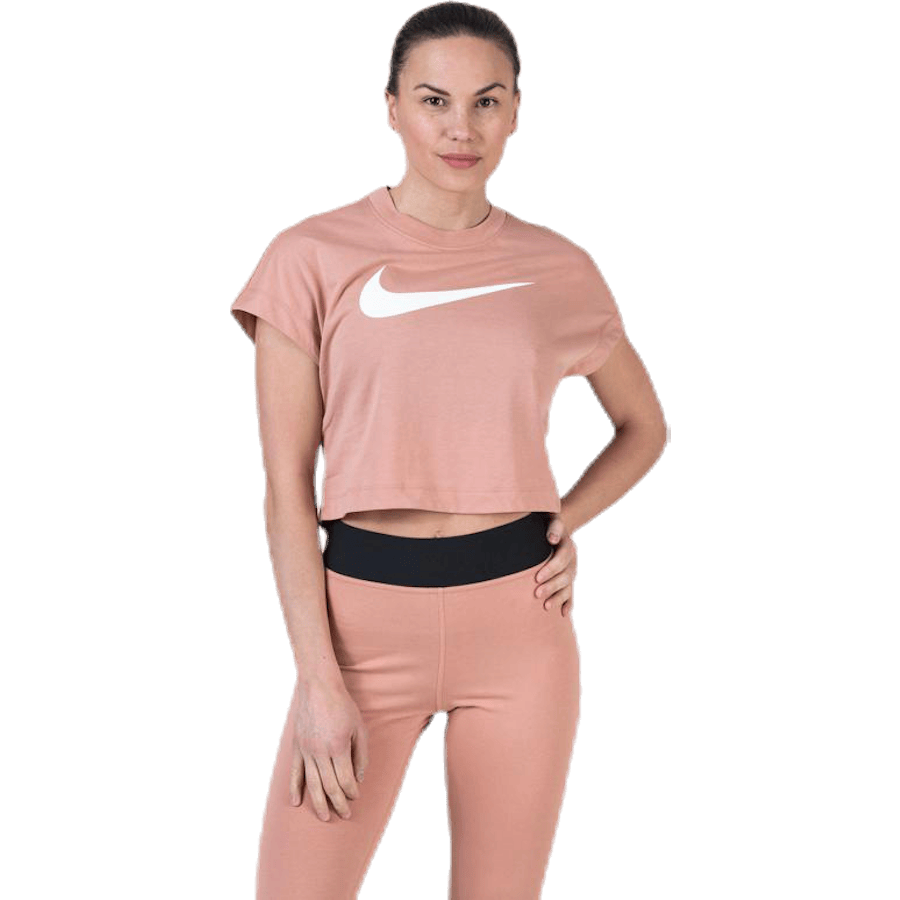 Swoosh SS Crop Top Red