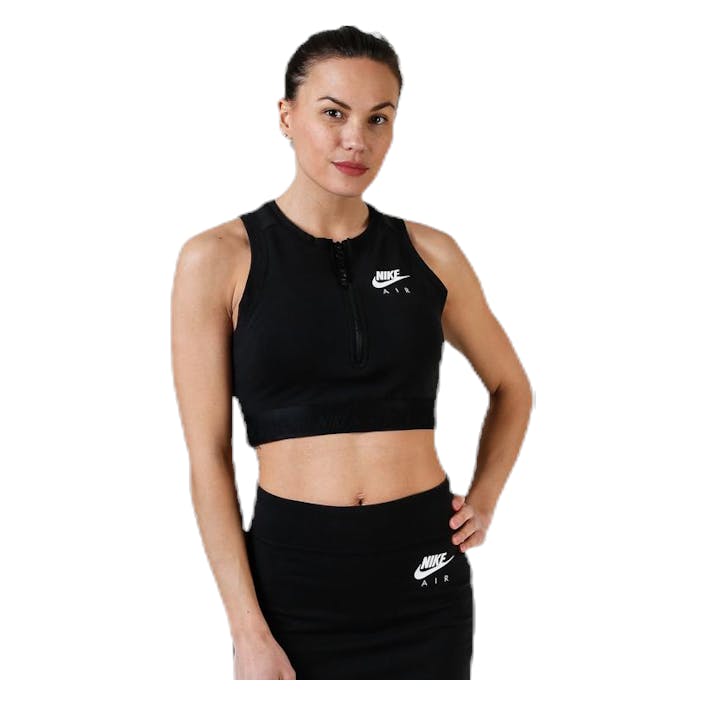Air Crop Top White/Black, Female, Apparels, Tops, Black, XS