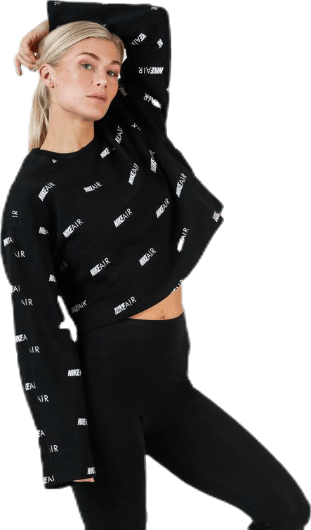 Air AOP Fleece Crew White/Black - Bild 2